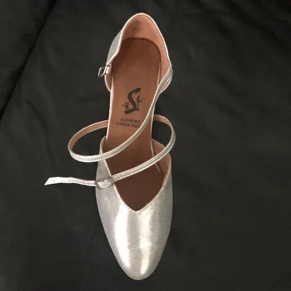 NEW  Ballroom Latin Dance Shoes in Silver - Picture 4 of 14